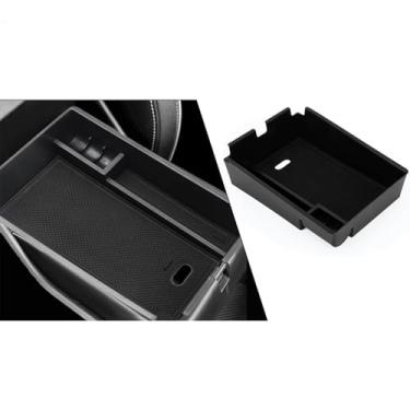 Imagem de PSLER Bandeja organizadora de console central azul compatível com acessórios Sportage 2023 Sportage Organizador de porta-malas para Sportage NQ5, caixa de armazenamento secundária de apoio de braço, material ABS