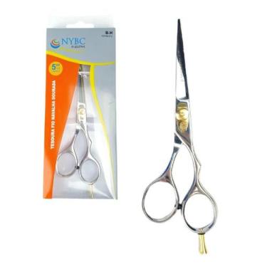 Imagem de Tesoura Cabelo Fio Navalha Dourada 5 1/2" (14,0 cm) - NYBC Beauty - Co