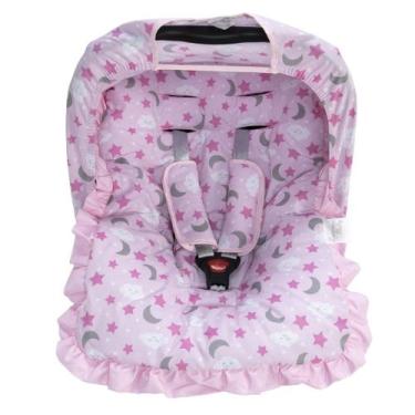 Imagem de Kit para Bebê Conforto 4 peças - Laura Baby, Soninho rosa