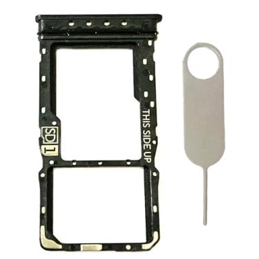 Imagem de Suporte para bandeja de cartão SIM único de substituição para cartão micro SD para Motorola Moto G 5G 2023 XT2313 incluindo pino ejetor de cartão (tinta azul)
