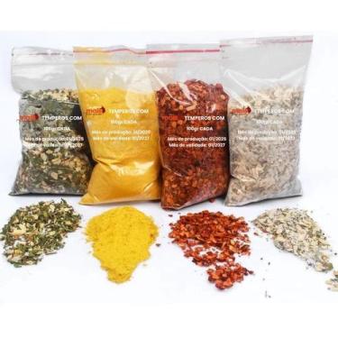 Imagem de KIT 12 TEMPEROS ZIP LOCK DE 100g CADA TOTALIZANDO 1200g - lttalimentos