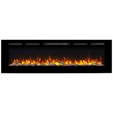 Imagem de Lareira Elétrica de Embutir A50x172L, com Controle Remoto, 1500W, 110v, PURAFLAME EF175B, Preto