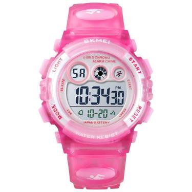 Imagem de Relógio Digital com Cronômetro para Crianças de 5 até 15 Anos, GOLDEN HOUR, Rosa Claro