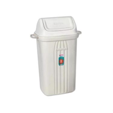 Imagem de Lixeira Com Tampa Cor Bege 30L - Sanremo