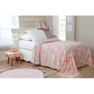 Imagem de Manta Infantil que Brilha no Escuro Cobertor Elenfantinha Para menina, 150x200cm, Microfibra Quentinha