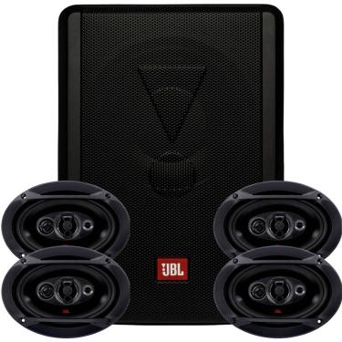 Imagem de Subwoofer Jbl Amplificado Sw8a-ms + 4 Alto Falantes 6x9 Jbl