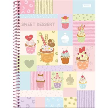 Imagem de Caderno Universitário Cupcake 12 Matérias 240 Folhas Foroni Capa Dura