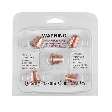 Imagem de Bico de Corte de Plasma, 5pcs Consumíveis Com Material de Cobre Premium para Máquina de Corte, Bicos de Cortador de Plasma, Dicas de Tocha