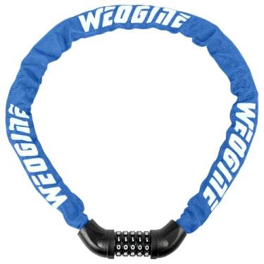 Imagem de Cadeado de bicicleta com números e alto nível de segurança, cadeado de corrente de bicicleta, cadeado de combinação de 5 dígitos para bicicleta, scooter, motocicleta, porta, portão, cerca