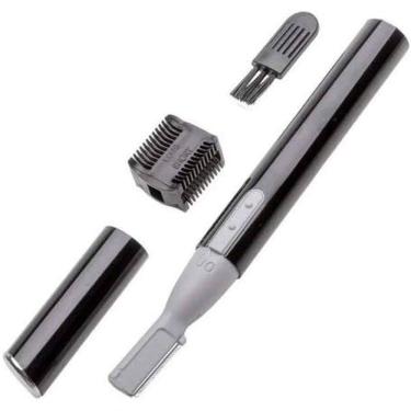 Imagem de Mini Aparador Elétrico Sobrancelhas Buço Caneta Depiladora Caneta Preta
