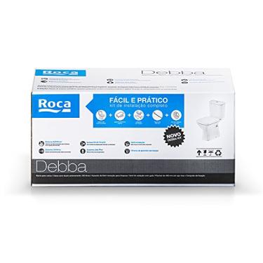 Imagem de Roca Kit de bacia com caixa acoplada e itens de instalação Debba Classic Branco