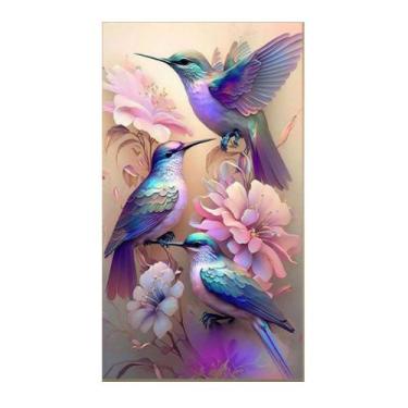 Imagem de Artesanato Pintura Com Diamante Diy 30X40- BEIJA FLOR - PPSHOP