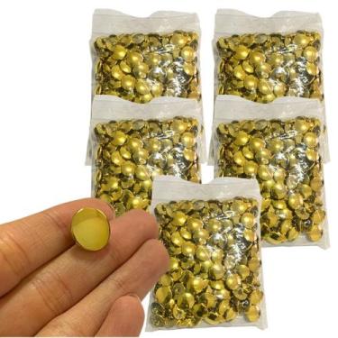 Imagem de Botão Pezinho Dourado 20mm - 1000 Unidades Atacado Costura Alça - Inov