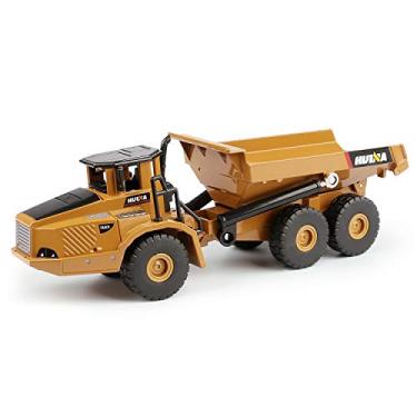 Imagem de 1/50 Scale Diecast Articulated Dump Truck, Metal Engineering Vehicle Construction Models Toys for Kids (Articulated Dump Truck)