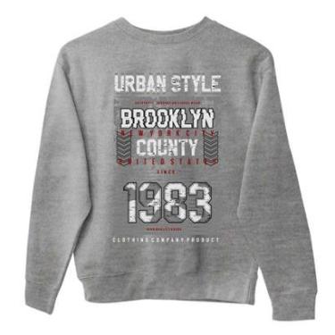 Imagem de Blusa de Moletom Gola Redonda Estampado Algodao Blusa de Frio Sem Capuz Para Motoqueiro Entregador-Unissex