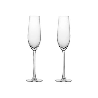 Imagem de Sihanoukville Conjunto de 2 taças de champanhe de cristal de 170 g - taças artesanais sem chumbo, taças de vinho espumante elegantes para casamentos, aniversários e celebrações (taça de champanhe)