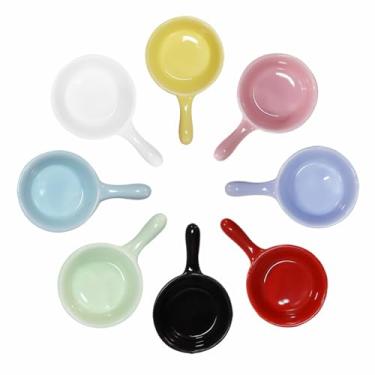 Imagem de Lotatheta Molho de soja de porcelana, lanche, creme, salada, sobremesa, doces, açucareiro, um para cada 8 cores, tigela de imersão de cerâmica, prato de 29 g com alça para jantar, assar, churrasco