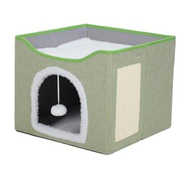 Imagem de Casa de Gato Dobrável Com Camada Dupla, Cama de Condomínio de Gato de Tecido Premium, Caverna de Gatos Multifuncionais para Dentro de Casa, a Função Fácil de Limpar a Casa de (#3)