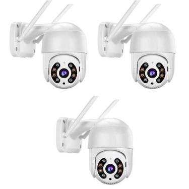 Imagem de Câmera Wifi- 5G Externa Ip66 A Prova D'Água App Yoosee, - Kit 3 Câmera