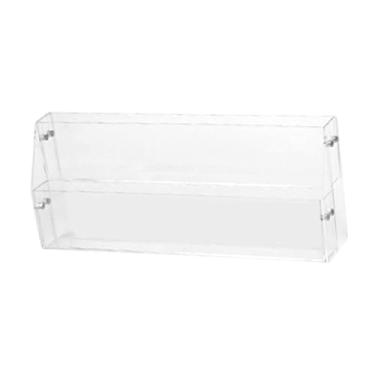 Imagem de Esquirla Risers de acrílico exibem prateleiras de cupcakes de cupcakes transparentes para para medalhas de perfume Mini bonecas jóias, 2 Níveis