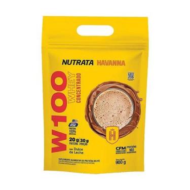 Imagem de W100 Whey Concentrado Sabor Doce de Leite Havanna Refil 900g Nutrata