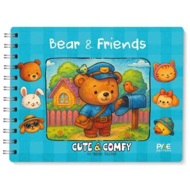 Imagem de Livro Infantil Colorir Bear  E Friends Cute & Comfy Capa Dura em Espir