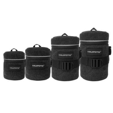 Imagem de Bolsa Grande para Lente de Câmera DSLR - Proteção Macia com Alça de Om