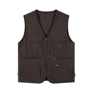 Imagem de Colete Tático de Pesca Masculino 7XL - 14 Bolsos de Malha e Cargo - Se