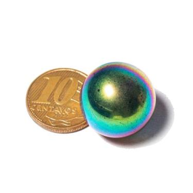 Imagem de Esfera Titanium Rainbow Aura Esoterismo Hematita Imantada - Cristaisde