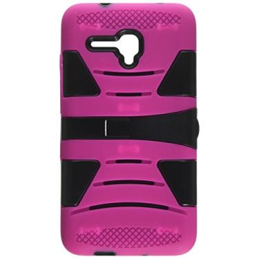 Imagem de HR Capa sem fio U-Stand para Alcatel Onetouch Fierce XL - Embalagem de varejo - Preto/Rosa choque