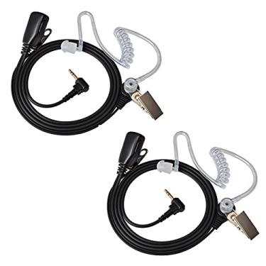 Imagem de UAYESOK Fone de ouvido de vigilância de tubo acústico Walkie Talkie para Motorola Talkabout Radio T200 T200TP T260 T402 T460 T465 T600 T800 T6500 MR350R MS350R PMR446 SX700 (pacote com 2)