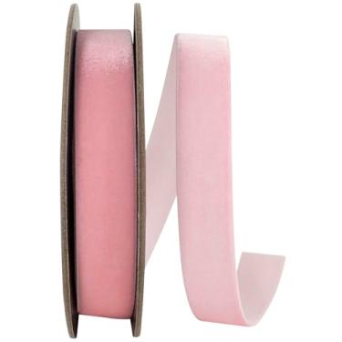 Imagem de Reliant Ribbon Fita de veludo com borda tecida, rosa claro
