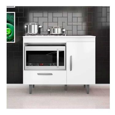 Imagem de Balcão Para Cooktop 4 Bocas Poliman Alecri Branco