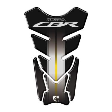 Imagem de Adesivo Resinado Protetor De Tanque Moto Qualquer Moto Honda Cbr Dourado Prata E Preto