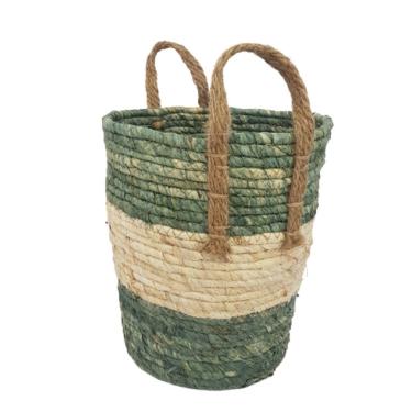 Imagem de Cesto Em Palha Com Alças De Sisal 40cm