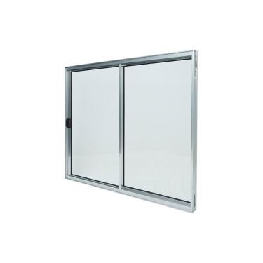 Imagem de Janela Alumínio De Correr 100x150cm 2 Folhas Sem Grade Plus Lux Esquadrias Natural