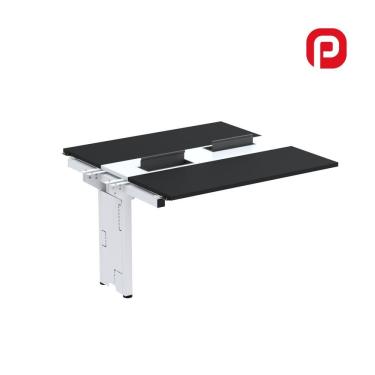 Imagem de Complemento De Mesa Plataforma Para Coworking Para 2 Péssoas 120x120 Preto-branco