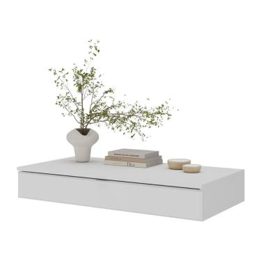 Imagem de Aparador 90cm Suspenso Com 1 Gaveta Multimóveis CR50100 Branco