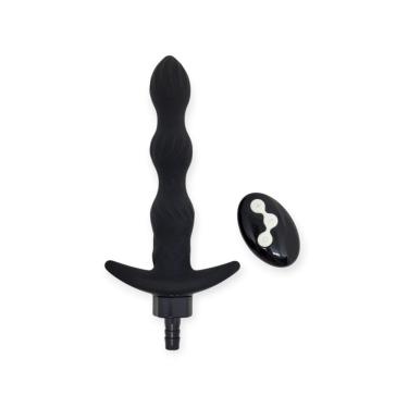 Imagem de Plug Anal Ducha Com 10 Modos De Vibração E Controle Remoto Derek - Lovetoys - Preto