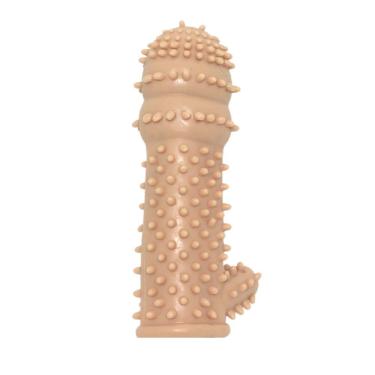Imagem de Capa Peniana Com Textura Massageadora E Estimulador - Lovetoys - Bege