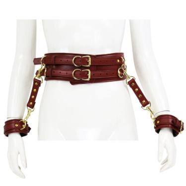 Imagem de Harness Vinho De Cintura Com Algemas Afrodite Coleção Fetiche Lovetoys Vinho