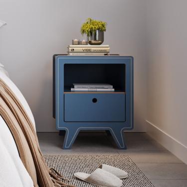 Imagem de Mesa De Cabeceira 1 Gaveta - Janis Azul