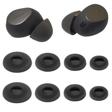 Imagem de Luckvan Ponteiras De Reposição Para Fones Ouvido Jabra Elite 10 Silicone, 2ª Geração, Borracha, 4 Pares, Preto