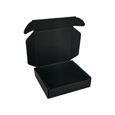 Imagem de ROTCH Pacote Com 200 Caixas Pequenas Para Remessa, 4X4X1'', Papelão Ondulado, Pretas (M441-200-B)