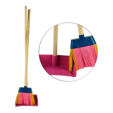 Imagem de Vassourinha Vassoura + Pá Pazinha Limpeza Brinquedo Infantil - Aldan