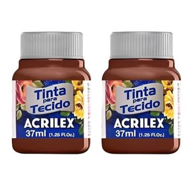Imagem de Tinta Para Tecido Fosca Acrilex 37ml 2 Unidades Artesanato Fixação Frio Alta Cobertura – Fixação a Frio e Alta Cobertura Com Acabamento Fosco, Este Kit É A Escolha Perfeita Para Quem Busca Qualidade (Marrom 531)