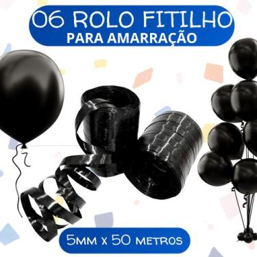 Imagem de Fitilho Rolo com 06 unid para Embalagens e Presentes, cores brilhantes