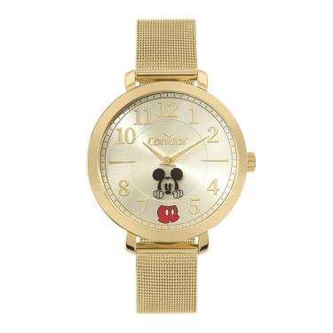 Imagem de Relógio Condor Feminino Ref: Co2034Aj/4X Mesh Dourado Mickey