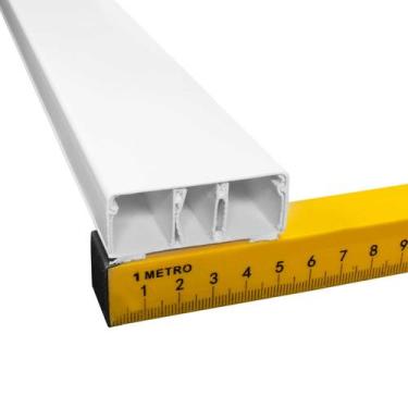 Imagem de Canaleta de PVC Reforçada com Divisoria 50 x 20 x 2000 mm (5x2x200cm) 