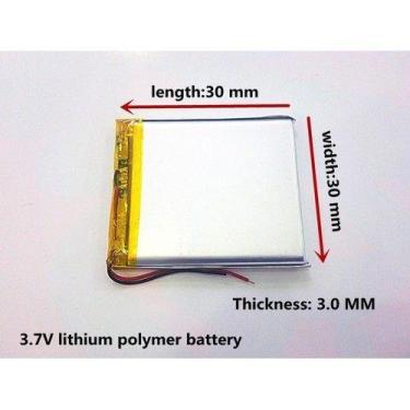 Imagem de Bateria 210  Mah  3,7v  3mm X 30mm X 30mm - bgb
